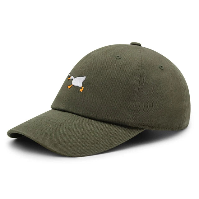 White Duck Embroidered Knife Cap