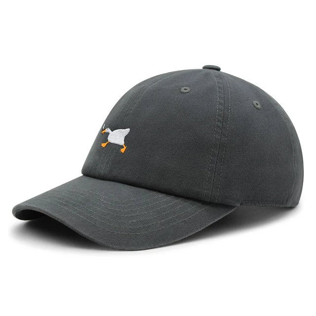 White Duck Embroidered Knife Cap