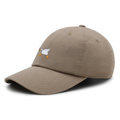 White Duck Embroidered Knife Cap