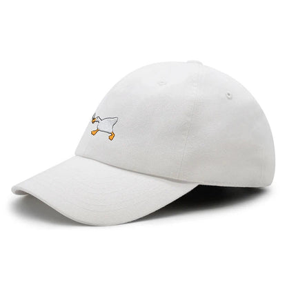 White Duck Embroidered Knife Cap