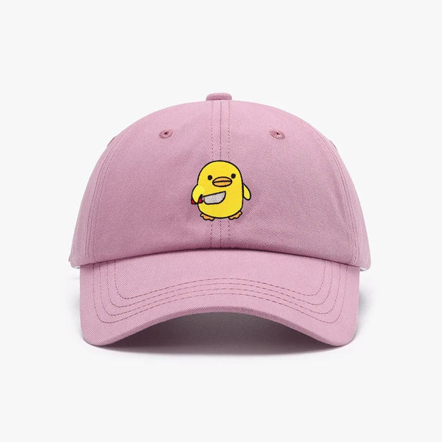 Yellow Duck Embroidered Knife Cap