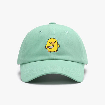 Yellow Duck Embroidered Knife Cap