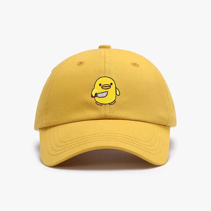 Yellow Duck Embroidered Knife Cap