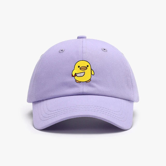 Yellow Duck Embroidered Knife Cap