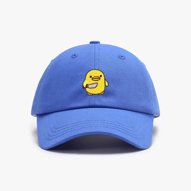 Yellow Duck Embroidered Knife Cap