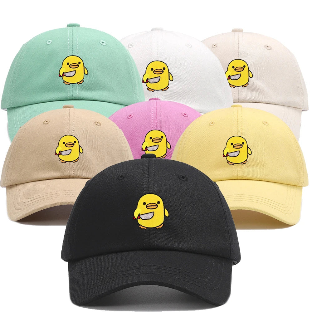 Casquette Canard Jaune Couteau Brodé