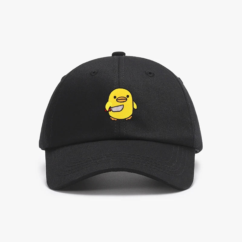 Yellow Duck Embroidered Knife Cap