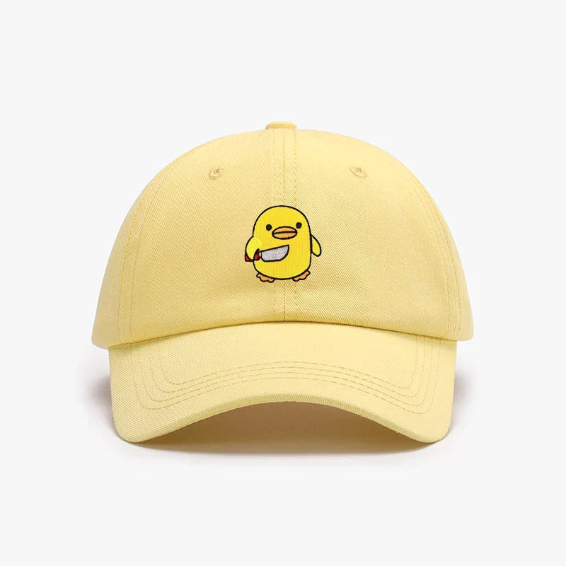 casquette-canard-jaune-couteau-brode