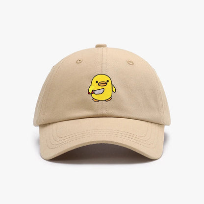 Yellow Duck Embroidered Knife Cap