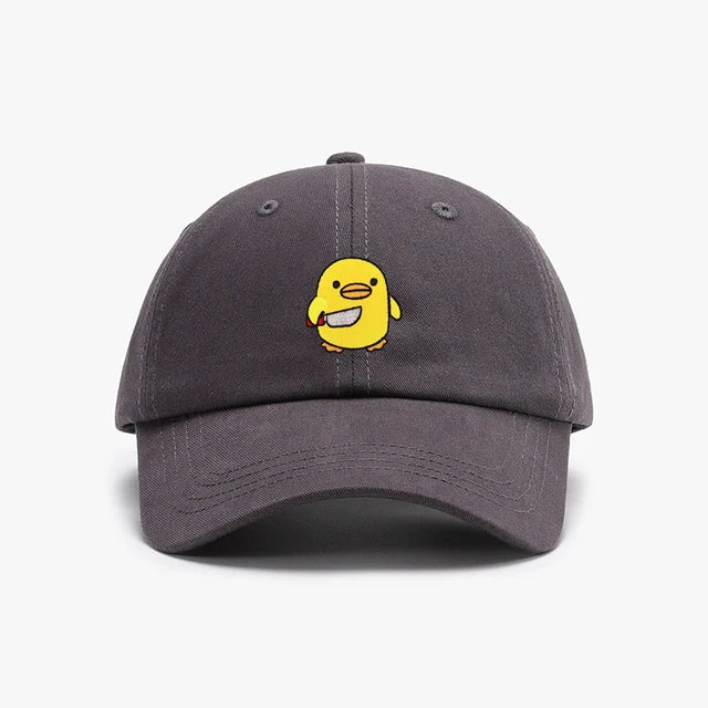 Yellow Duck Embroidered Knife Cap