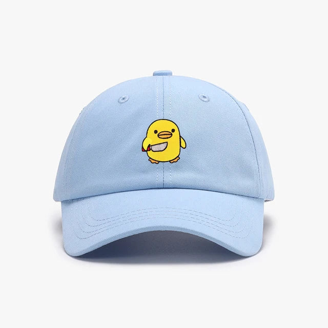 Yellow Duck Embroidered Knife Cap