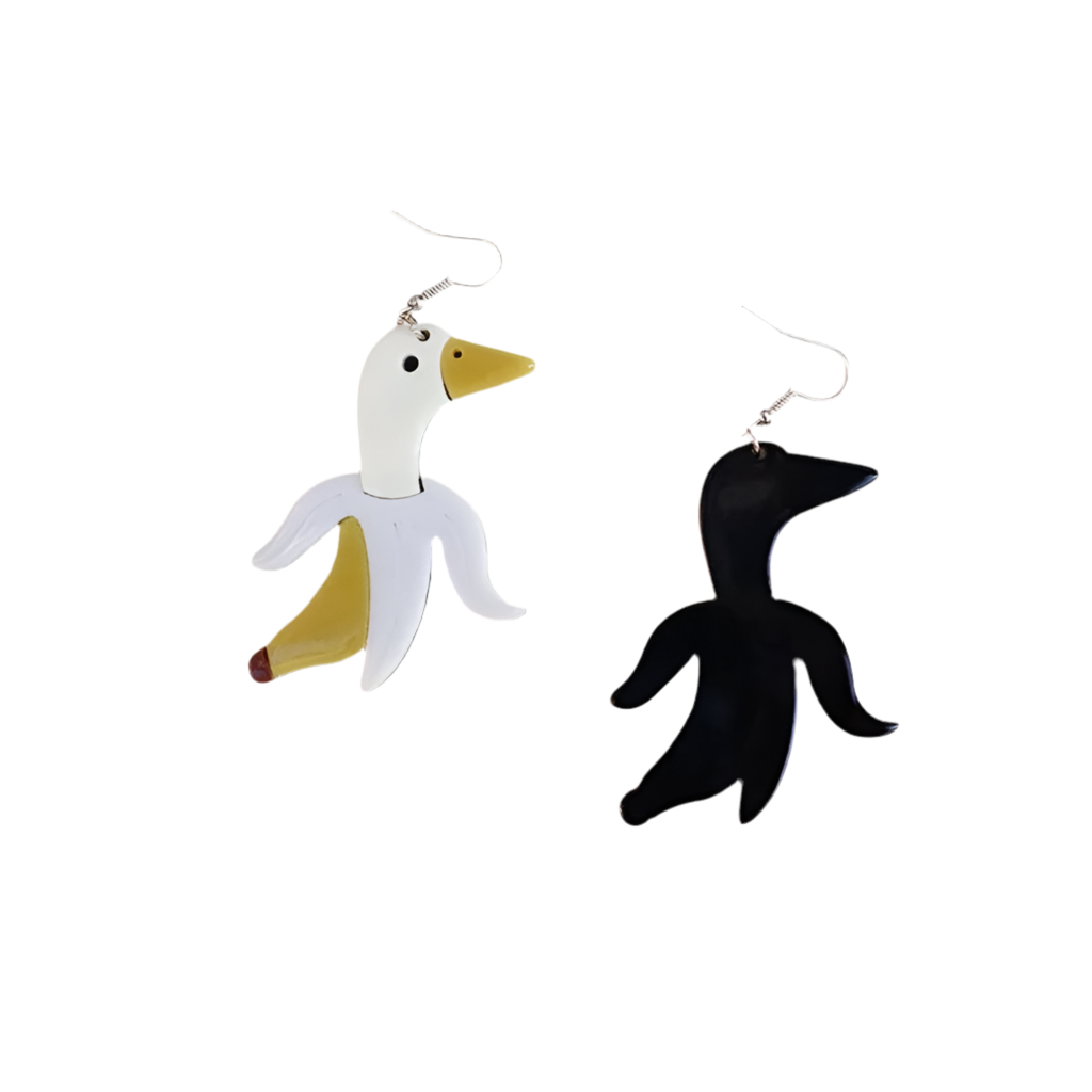 Banana Duck Earrings