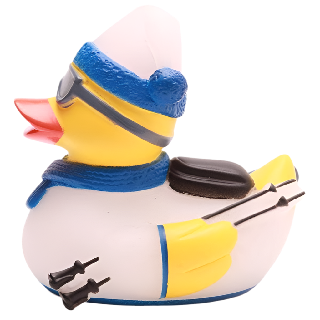 Blue Skiing Duck