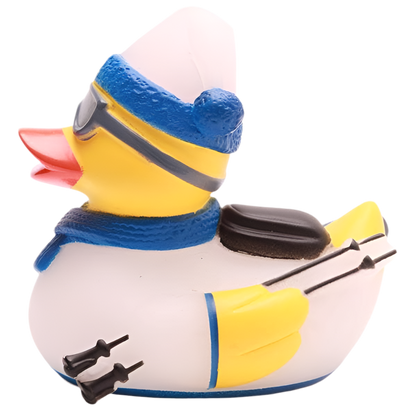 Blue Skiing Duck