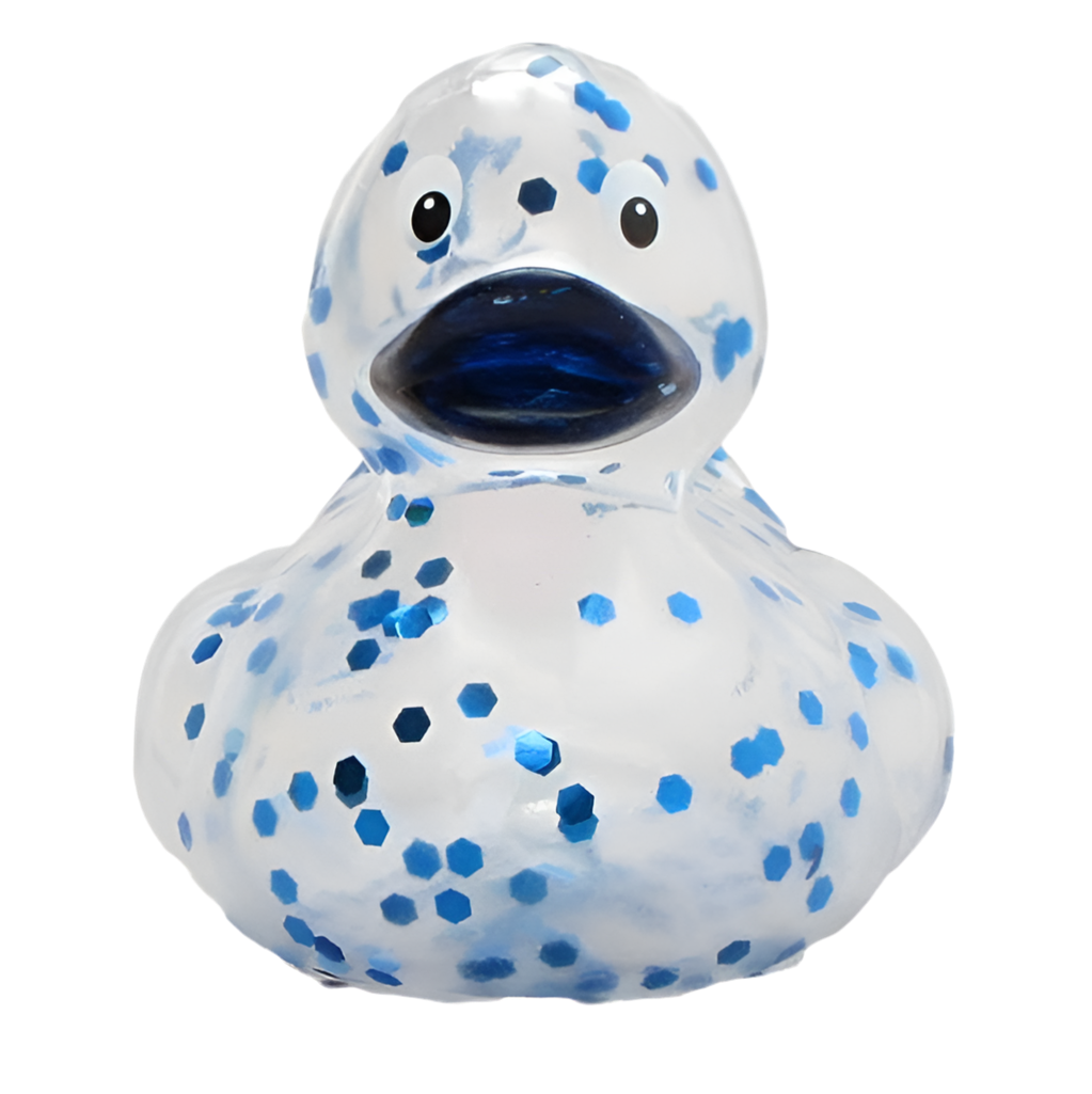 Blue Glitter Duck