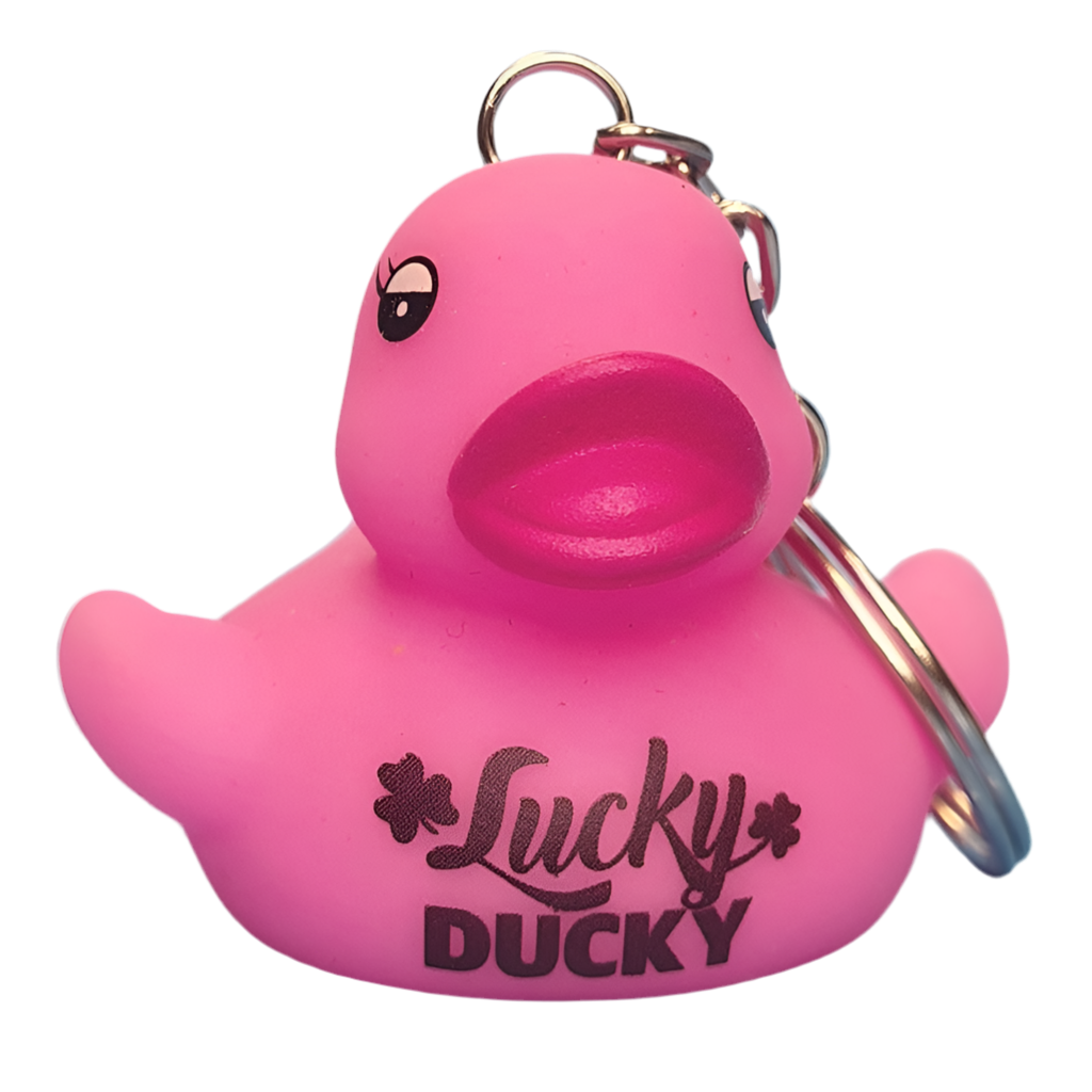 Lucky Ducky Pink Duck Keychain