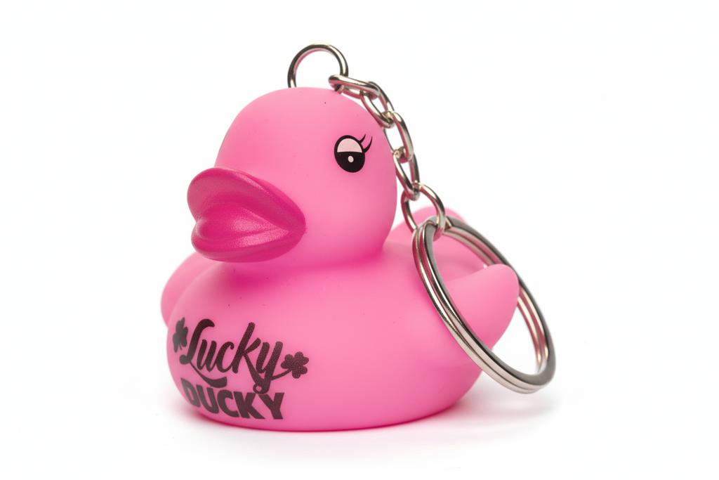 Lucky Ducky Schlüsselanhänger (rosa Ente)