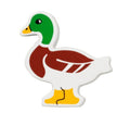 figurine canard colvert en bois