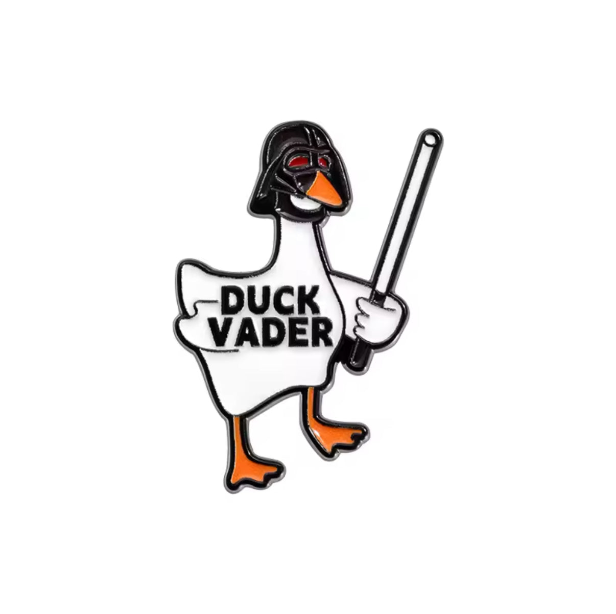 Weiße Duck Vader-Anstecknadel