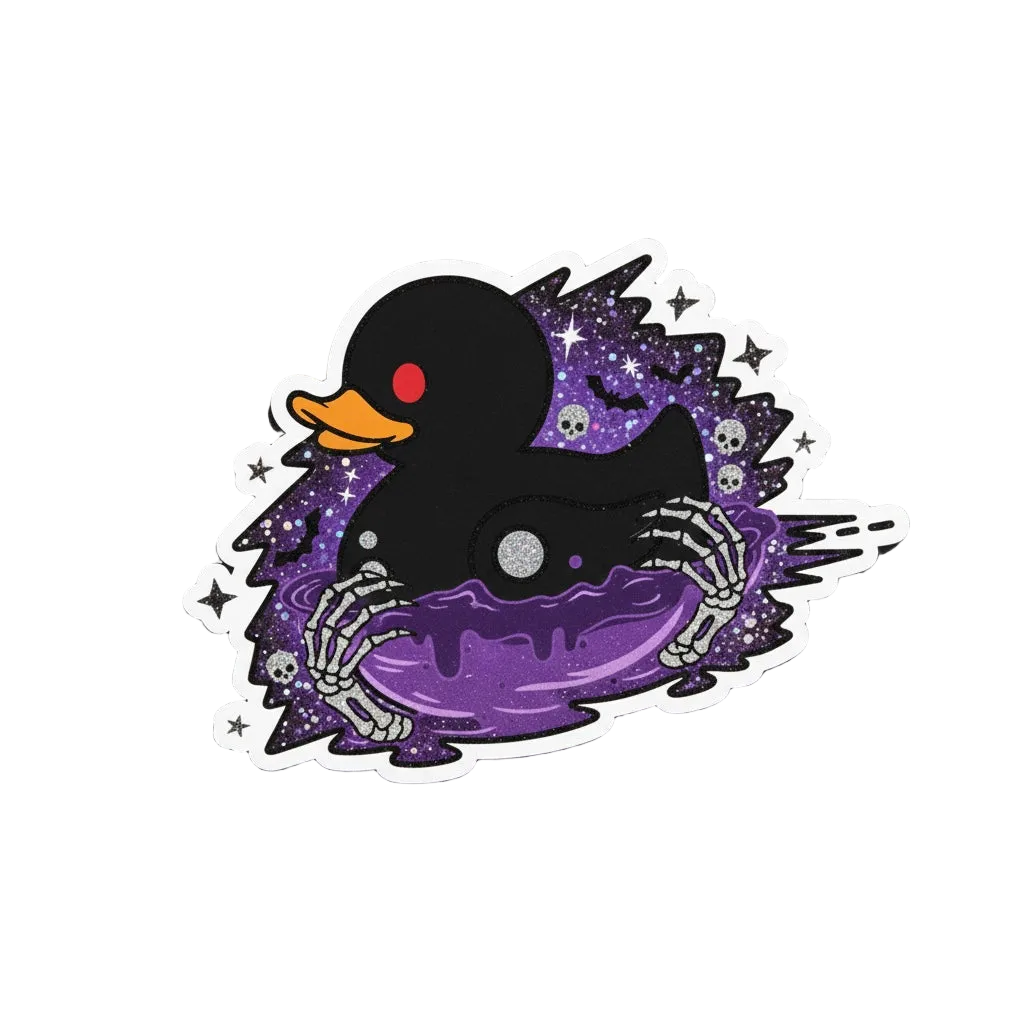 Gothic-Entenaufkleber – Dunkle Ente