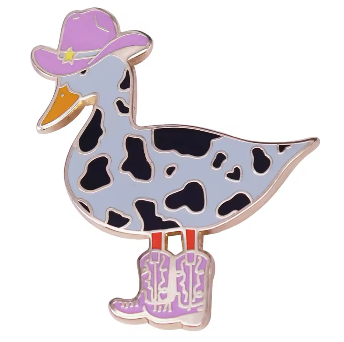 Cowgirl-Enten-Button