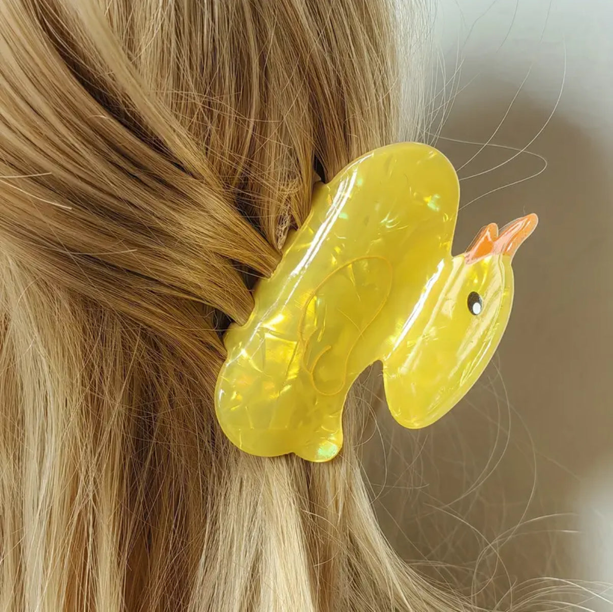 Gelbe Enten-Haarspange
