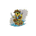 Sticker Autocollant Canard Pirate – Trésor & Aventure
