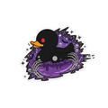 Gothic-Entenaufkleber – Dunkle Ente