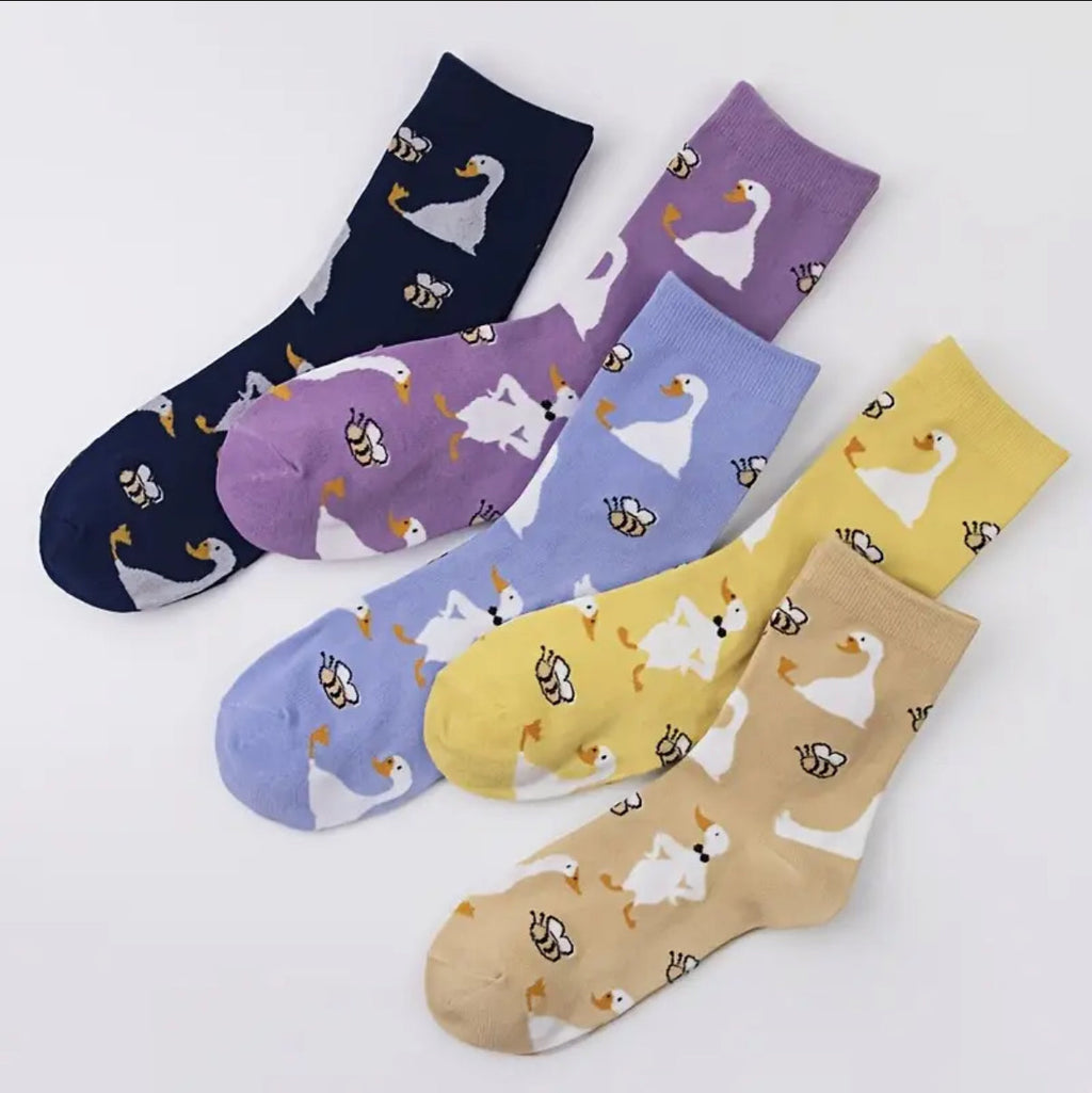 Enten und Bienen Socken