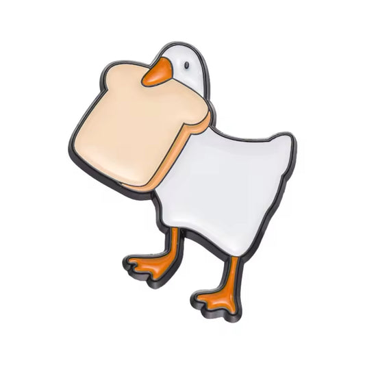 Pin's Canard Blanc avec Pain de mie