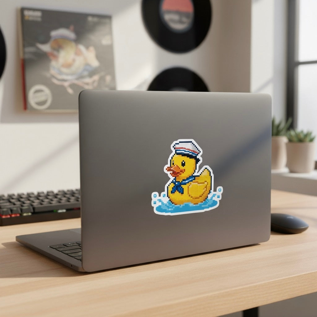 Pixelated Sea Duck Sticker