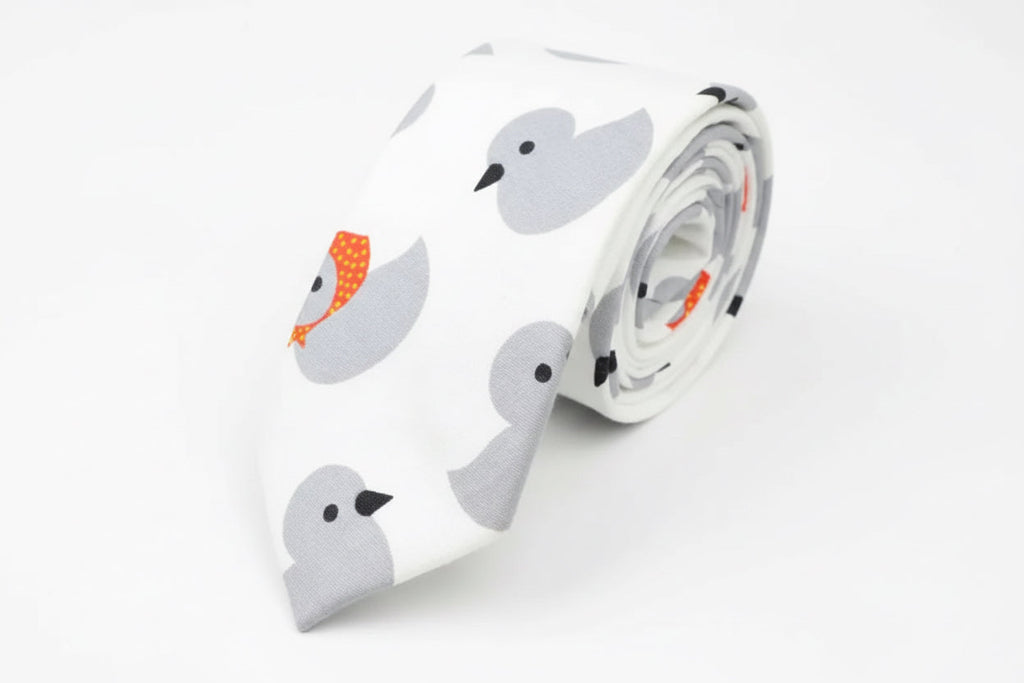 Cravate Canard Gris