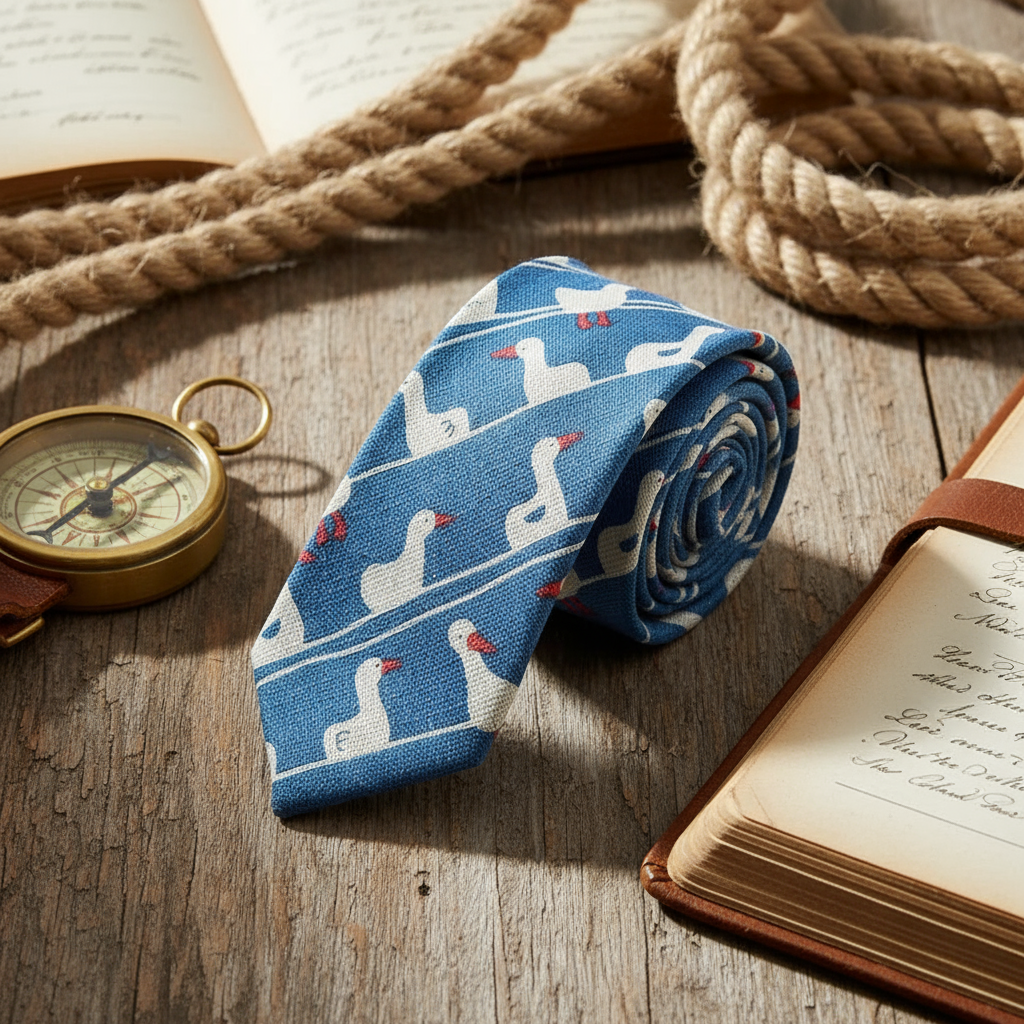 Weiße Entenkrawatte