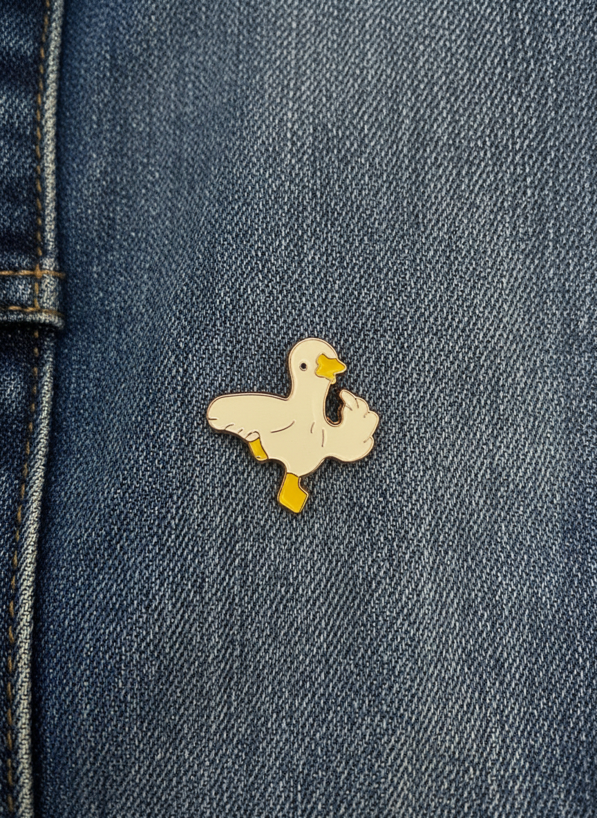 Pin's Canard Blanc Heureux
