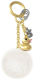 Bommel goldene Ente Taschenanhänger