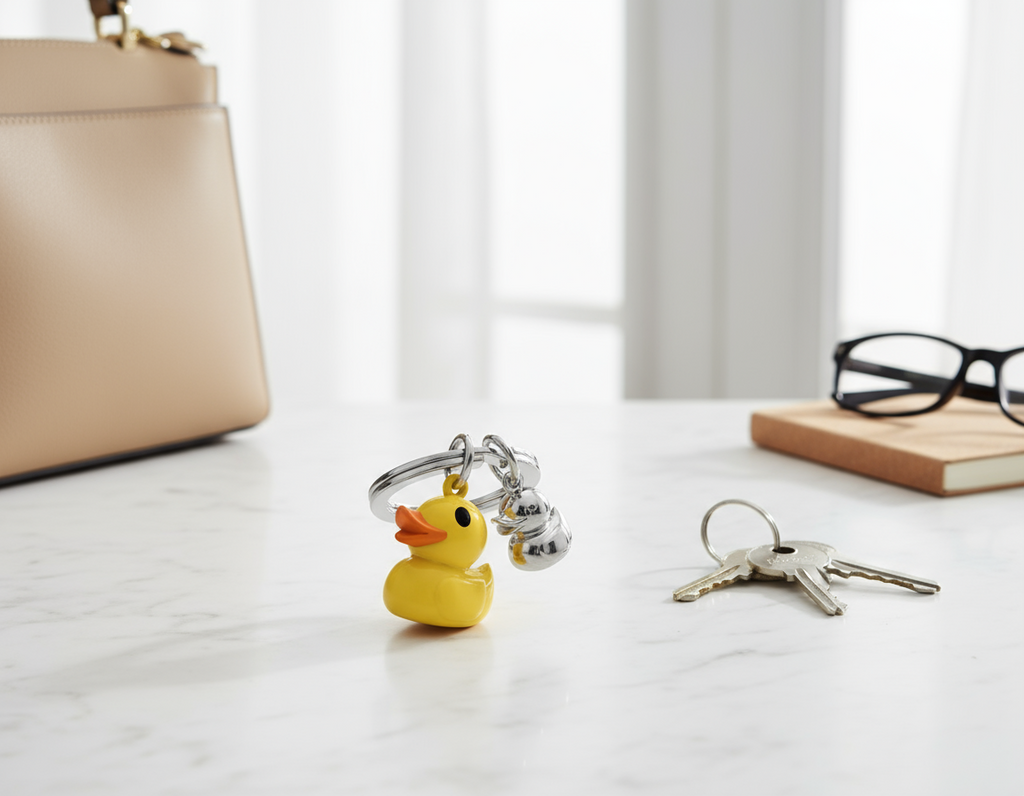 Yellow duck keychain