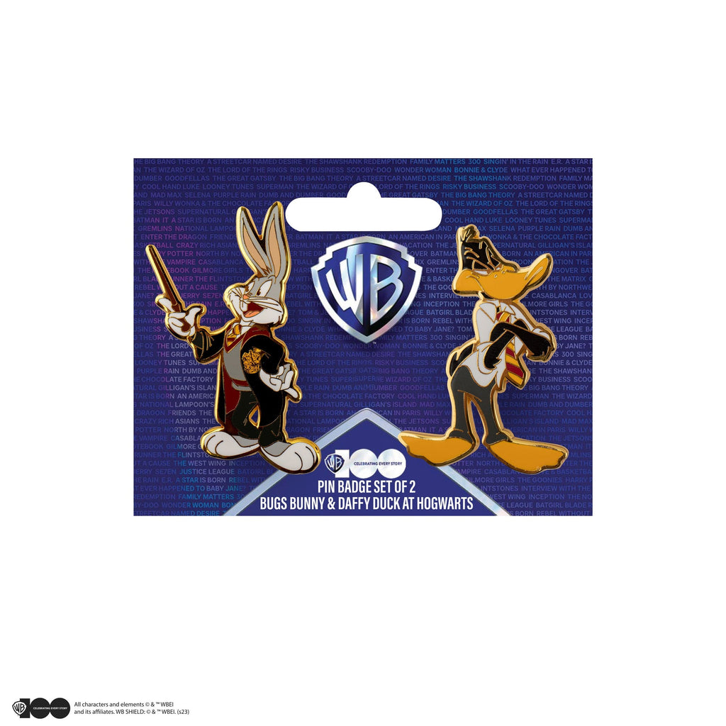 Set de 2 Pin's Bugs Bunny & Daffy Duck à Poudlard