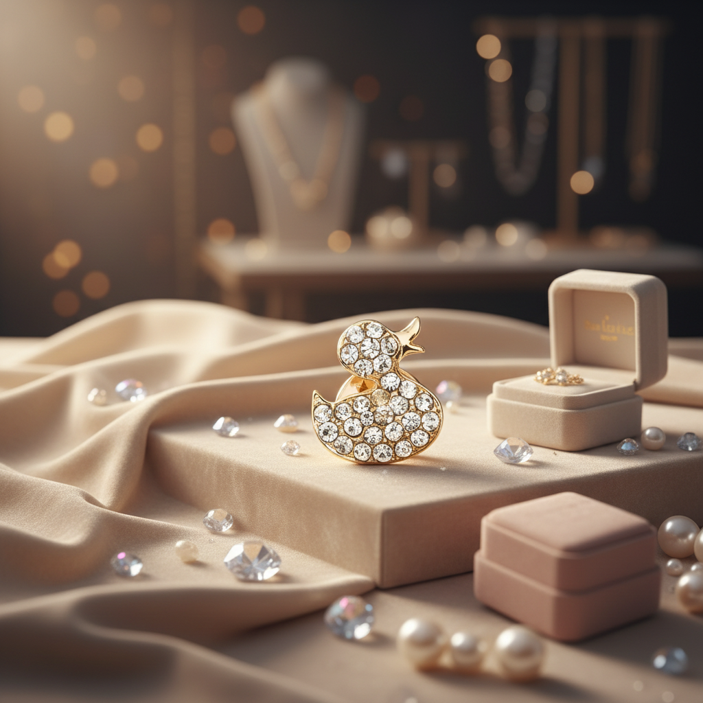 Strass-Enten-Anstecker