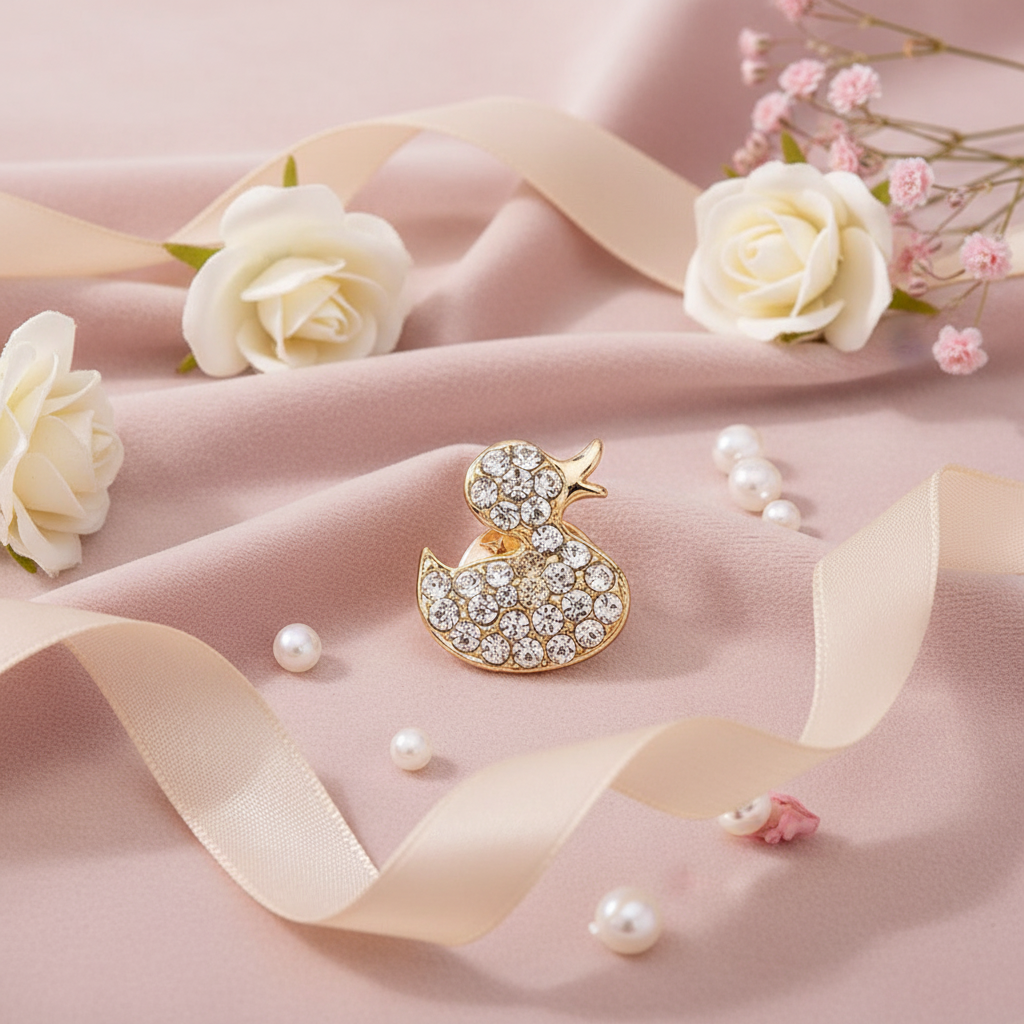 Strass-Enten-Anstecker