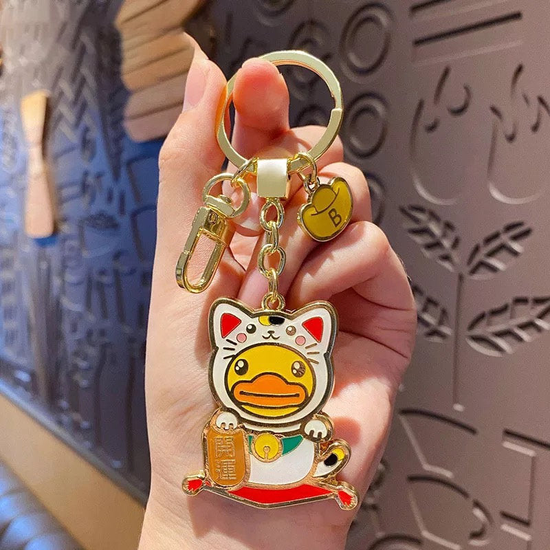 Lucky chat duck keychain