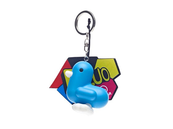 Fluo Blue Duck Keychain