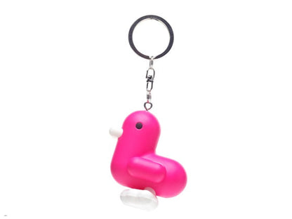 Porte-clés Canard Rose Fluo