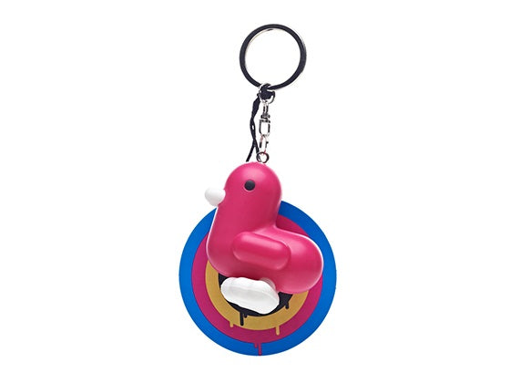 Magenta CMYK duck keychain