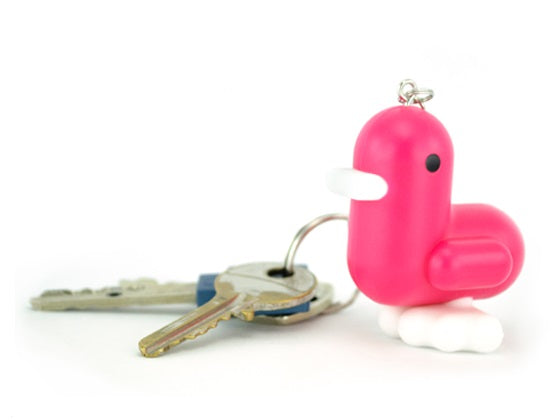 Magenta CMYK duck keychain
