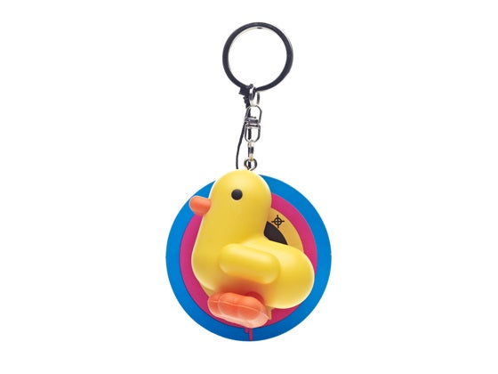 CMYK yellow duck keychain