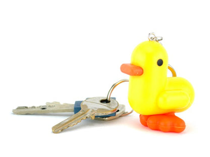 CMYK yellow duck keychain