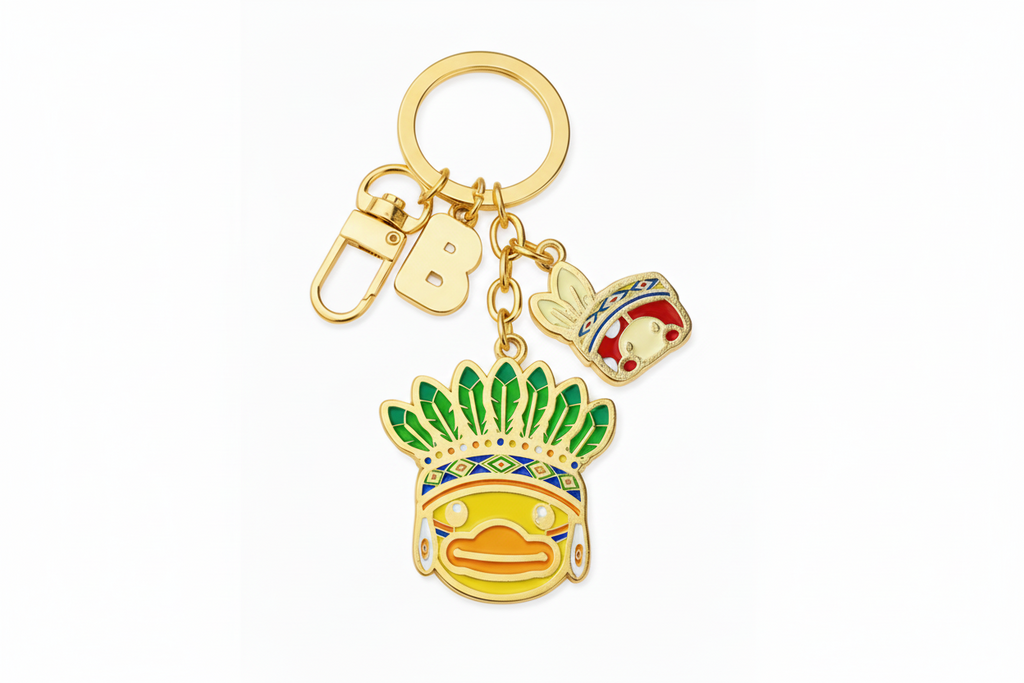 Native American Duck Keychain