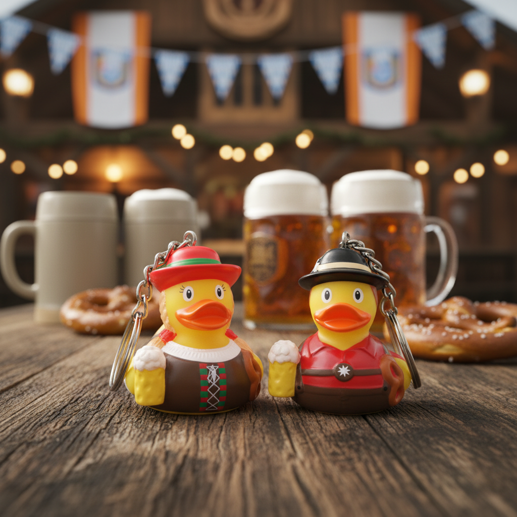 Bayerische Ente als Schlüsselanhänger