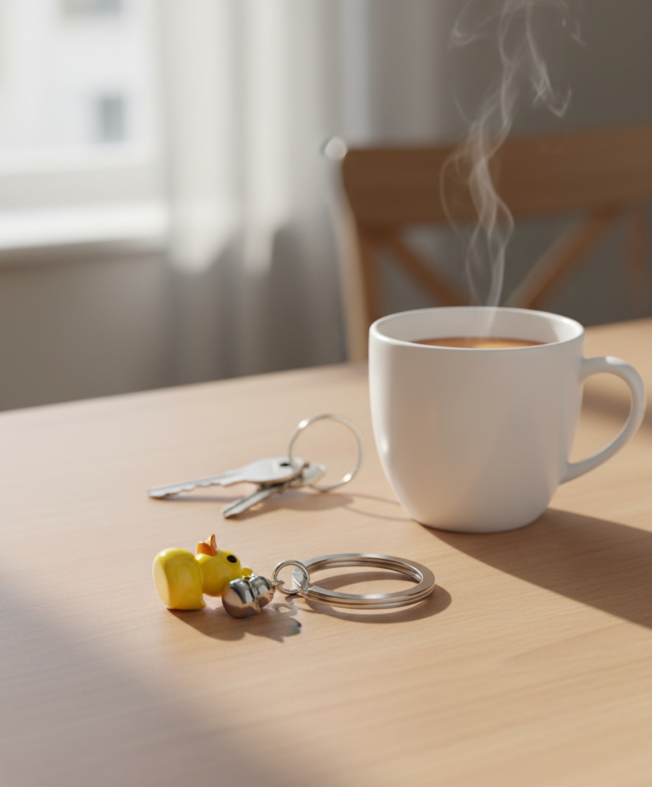 Yellow duck keychain