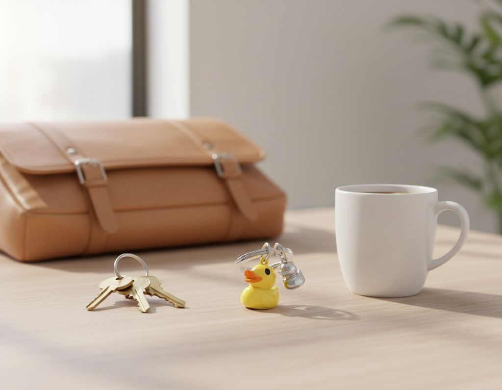 Yellow duck keychain
